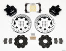 Wilwood Combination Parking Brake Rear Brake Kit (12.19 in Drilled & Slotted Rotors - Black Calipers) - 1992-1995 / 1999-2000 Honda Civic / 1990-2001 Acura Integra - Disc 2.39 Offset / Hub Kit | 140-10207-D
