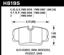 HAWK Performance HT-10 Race Brake Pads (Front) - 84-4 / 91 BMW 325 (E30)