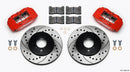 Wilwood Forged DPHA Front Caliper & Rotor Kit (10.32 in Drilled & Slotted Rotors - Red Powder Coat Calipers) - Honda / Acura - 262 mm OE Rotor Application | 140-12996-DR