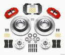 Wilwood Narrow Superlite 6R Front Brake Kit (Red Calipers) - Dodge Magnum - 1PC Rotor in- Force Drop Spindle / 12.88 in Slotted Rotors / Hub Kit | 140-12272-R
