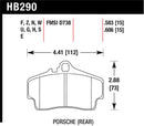 HAWK Performance HT-10 Race Brake Pads (Rear) - 07-12 Porsche Boxster S