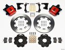 Wilwood Combination Parking Brake Rear Brake Kit (12.19 in Rotors - Red Calipers) - 1988-1995 Honda Civic / Acura Integra - Drum 2.71 Offset / Hub Kit | 140-10211-R