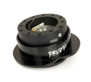 NRG Heart Shape Steering Wheel Quick Release – Black Body / Black Heart Ring