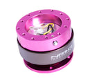 NRG Gen 2.0 Steering Wheel Quick Release – Pink Body / Titanium Chrome Ring