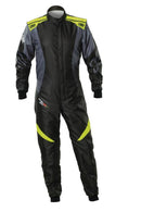 OMP KS-2X ART Karting Suit – Adult – FIA 8877-2022 – Black / Fluo Yellow