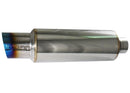 Injen SES Universal Muffler – 2 3/8 Universal Muffler with Titanium burnt rolled Tip and stainless steel resonated inner wall