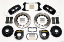 Wilwood AERO4 Rear Brake Kit (Black Calipers) - 1958-1964 Parking Olds/Pontiac Ends - 14.00 in Drilled & Slotted Rotors / 2.81 in Offset / Parking Brake | 140-10953-D