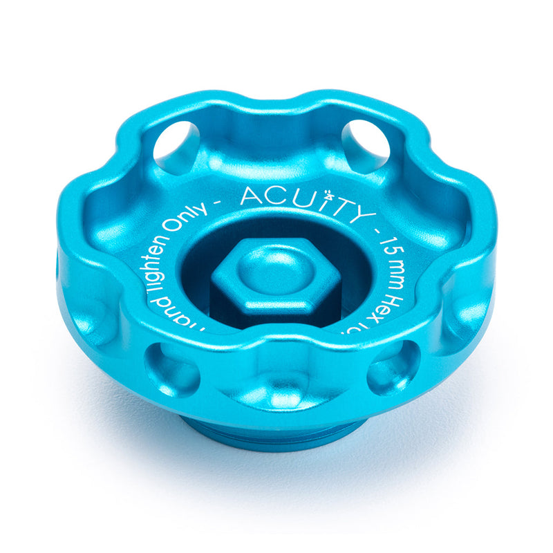 Podium Oil Cap in Satin Teal for Hondas/Acuras