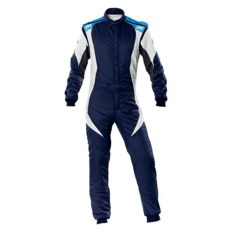 OMP First Evo Suit Navy Blue/Cyan - Size 62 (Fia 8856-2018)