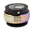 NRG Gen 2.1 Steering Wheel Quick Release – Black Body / Neo Chrome Pyramid Ring