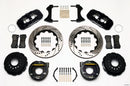 Wilwood AERO4 Rear Brake Kit (14.00 in Drilled & Slotted Rotors - Black Calipers) - Ford - Parking 8.8 with 2.5 in Offset-5 Lug / Parking Brake | 140-10952-D