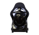 NRG FRP Bucket Seat - Reclinable (Black Cloth with Red Stiting)
