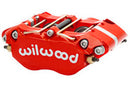 Wilwood Narrow Dynapro Brake Caliper - 1.75 in Piston Bore / 0.81 in Rotor Thickness / Red Powder Coat / 4.75 in Mounting Centers / Radial Mount | 120-10000-RD