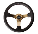 NRG 350mm Deep Dish Leather Steering Wheel – 3" Dish