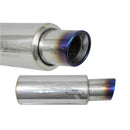 Injen SES Universal Muffler – 3.00 Universal Muffler with Titanium burnt rolled Tip and stainless steel resonated inner wall