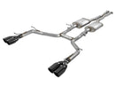 aFe MACH Force-XP 2.5 in. 304 Stainless Steel Cat-Back Exhaust System (Quad Black Tip) – 15–21 Dodge Challenger 3.6L V6