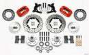Wilwood Forged Dynalite Front Brake Kit (11.00 in Drilled & Slotted Rotors - Red Powder Coat Calipers) - 1962-1972 CDP A Body - 9 in Drum | 140-11022-DR