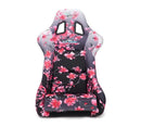 NRG FRP Bucket Seat PRISMA Japanese Cherry Blossom Edition with Pink Pearlized Back - Large