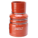 HPS Performance Silicone CAC Hose HOT Side – Length 6", 4-ply Aramid, 500F – 3" - 3.25" (76mm - 83mm) / Orange - CAC-300-325-HOT