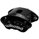 Wilwood D154-Dust Seal Single Piston Floater Brake Caliper - 1.04 in Rotor Thickness / Black Powder Coat / 5.46 in Mounting Centers | 120-15796-BK