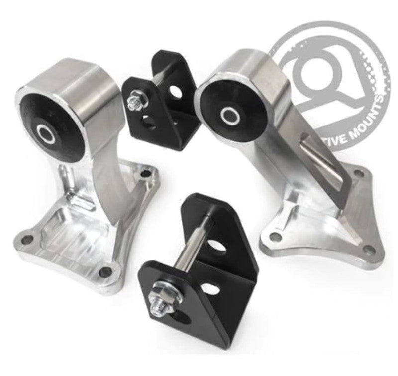 Innovative 00-09 Honda S2000 (F-Series / M/T) Silver Billet Aluminum Solid Bushing Engine Mount Kit