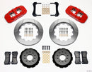 Wilwood AERO6 Front Brake Kit (14.00 in Slotted Rotors - Red Calipers) - 2005-2014 Ford Mustang - Hat Kit | 140-10830-R