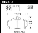 HAWK Performance HT-10 Race Brake Pads (Rear) - 07-12 Porsche Boxster S