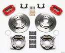 Wilwood Dynapro Dust-Boot Brake Kit (Red Calipers) - Park Small Ford - 2.66 in Offset / Pro Street / Parking Brake | 140-13205-R
