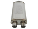 aFe MACH FORCE-Xp SS Muffler 3" Center Inlet / 3" Offset Outlet 22" L x 11" W x 6" H Body