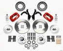 Wilwood Forged Dynalite Front Brake Kit (11.00 in Undrilled Rotors - Red Calipers) - 1955-1957 Chevrolet | 140-11491-R