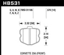 HAWK Performance DTC-80 Race Brake Pads (Front) - 06-13 Chevy Corvette Z06