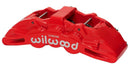 Wilwood SX6R Left Brake Caliper - 1.62/1.12/1.12 in Piston Bores / 1.25 in Rotor Thickness / Red / Rotor | 120-14863-RD
