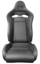Sparco SPX Special Edition Seat - Gloss Carbon Shell - Black Leather & Alcantara / Grey Stitch - (Right Side) Side