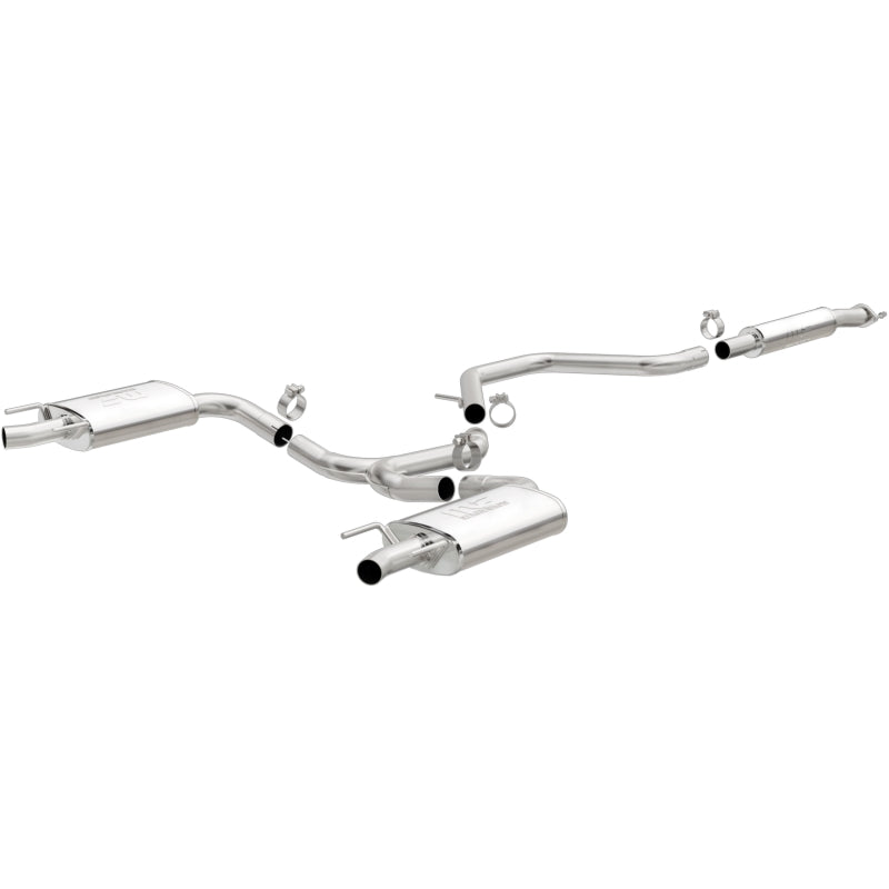 MagnaFlow Cat-Back SS 2.25/2.5in Dual Split Rear Exit Polished 3in Tip 2015 Chev Impala 3.6L V6