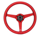 NRG 330mm Heritage Aluminum Steering Wheel – Aluminum Steering Wheel 330mm - Heritage Solid Spoke - Ergonomic Grip - Anodized Red