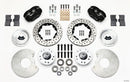 Wilwood Forged Dynalite Front Brake Kit (11.00 in Drilled & Slotted Rotors - Black Calipers) - 1937-1948 Ford - Psgr. 360 Plate Mount | 140-11014-D