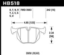 HAWK Performance HT-10 Race Brake Pads (Rear) - BMW 330ci / 330i / 330xi / 525i / 740i / 754il / m3 / m5 / x3 / x5 / z4 / z8 / Range Rover HSE Brake