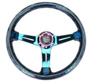 NRG Reinforced Steering Wheel (350mm / 2in. Deep) Matsuri Smoke Clear Acrylic with Neo Chrome Spoke – Default Title