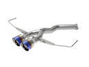 aFe Takeda 3 in. to 2.5 in. 304 Stainless Steel Axle-Back Exhaust System (Blue Flame Tip) – 19–20 Hyundai Veloster 1.6L I4 Turbo
