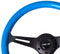 NRG Classic Wood Grain Steering Wheel (350mm) Blue Pearl/Flake Paint w/Black 3-Spoke Center