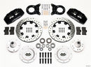 Wilwood Dynapro 6 Front Brake Kit (Black Calipers) - 1965-1969 Ford Mustang - Disc & Drum Spindle / 12.19 in Drilled & Slotted Rotors / Hub Kit | 140-12947-D