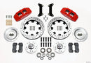 Wilwood Dynapro 6 Front Brake Kit (12.19 in Drilled & Slotted Rotors - Red Calipers) - 1979-1987 GM - G Body / Hub Kit | 140-12837-DR