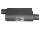 aFe Muffler – Scorpion Replacement In / Out Baffled Offset / Offset 13inL x10inW x4inH
