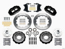 Wilwood Narrow Superlite 6R Front Brake Kit (Black Calipers) - Heidts Tri -5 2 in Drop Spindle - 12.88 in Slotted Rotors / Hub Kit | 140-12307