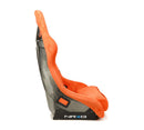 NRG FRP Bucket Seat ULTRA Edition with Grey Pearlized Back / Orange Microfiber Material - Large