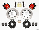 Wilwood Combination Parking Brake Rear Brake Kit (12.19 in Undrilled Rotors - Red Calipers) - 1992-1995 / 1999-2000 Honda Civic / 1990-2001 Acura Integra - Disc 2.39 Offset / Hub Kit | 140-10207-R