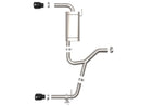 aFe MACH FORCE-Xp Axle-Back Exhaust (Black Tips) – 2015–2021 BMW X1 2.0T