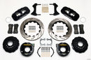 Wilwood AERO4 Rear Brake Kit (Black Calipers) - Small Ford - 14.00 in Drilled & Slotted Rotors / 2.50 in Offset / Parking Brake | 140-10949-D
