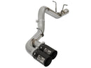 aFe Victory Series 4 in. 409 Stainless Steel DPF-Back Exhaust System (Dual Black Tips) – 17 GM Duramax 6.6L V8 Turbo Diesel L5P