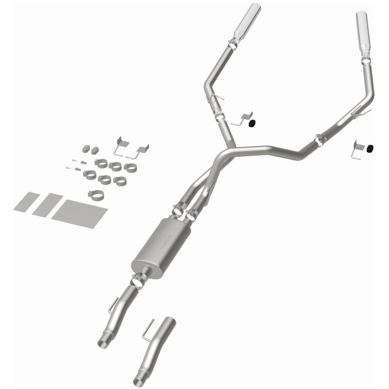 MagnaFlow 11 Ford F-150 3.7L/5.0L/6.2L SS Catback Exhaust Dual Split Rear Exit w/ 3.5in SS Tips